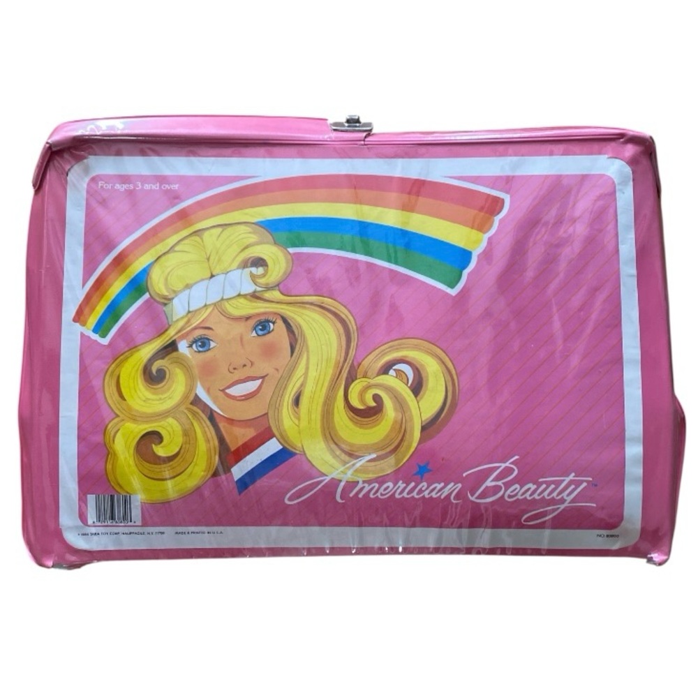 Vintage 1984 Tara Toy Co American Beauty Carrying Case for Barbie Dolls